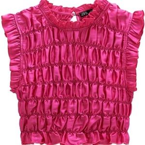 Zara pink crop top